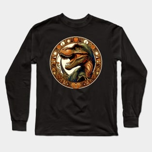 Tyrannosaurus Rex Art Nouveau Dinosaur Long Sleeve T-Shirt